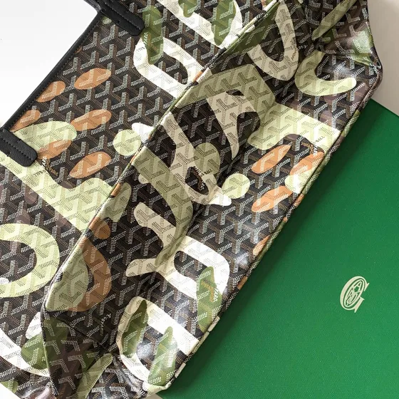 Goyard Saint Louis Pm Lettres Camouflage Negro/Verde/Marrón/Blanco Bolso tote