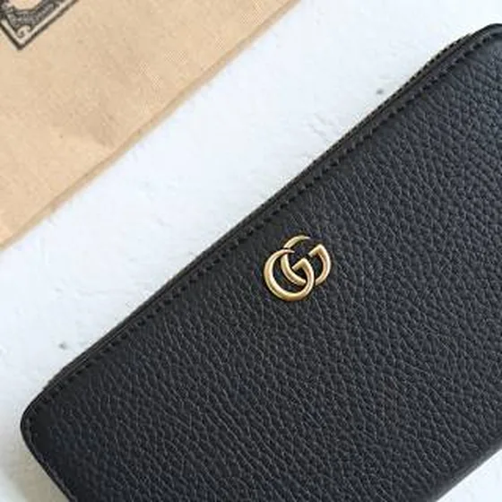 Gucci GG Marmont Black leather long wallet everyday