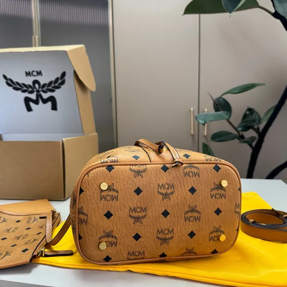 MCM Visetos Crossbody Kese Cognac/Kahverengi Kese