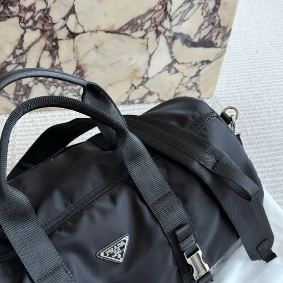 Prada Re-Nylon Duffel Bag Black Shoulder Bag
