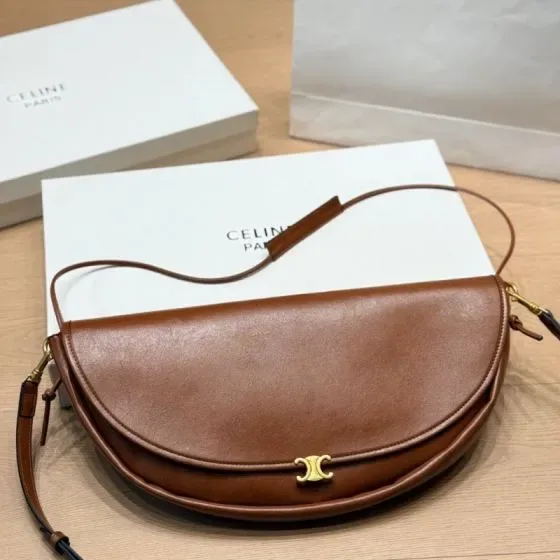 Celine Triomphe Besace Clea Brown Crossbody