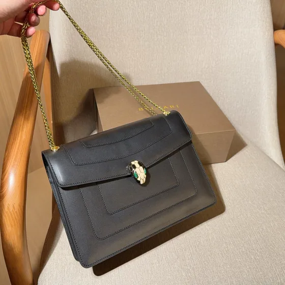 Bvlgari Serpenti Forever Black Shoulder Bag