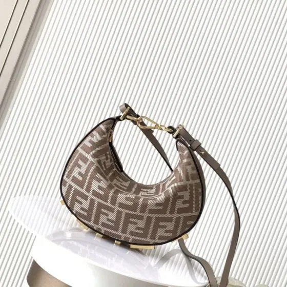 Fendi Fendigraphy Small Brown Hobo