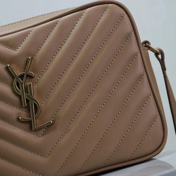 YSL Lou Camera Bag Beige 23x16x6cm Crossbody