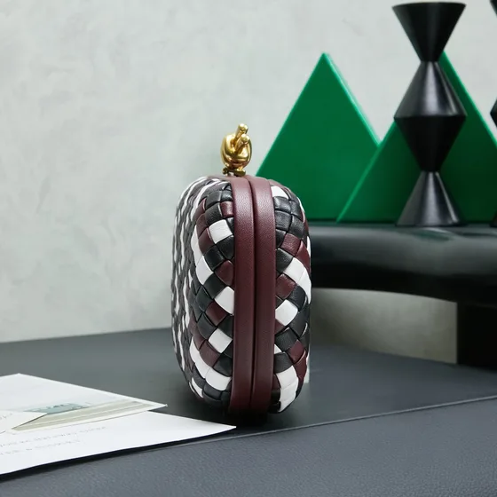 Bottega Veneta Intreccio Knot Clutch Multicolor Clutch
