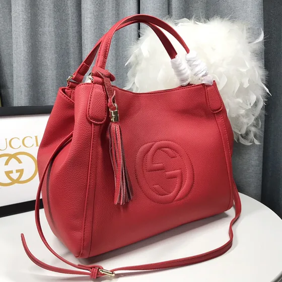Gucci Soho Convertible Hobo Vermelho 25x29x16cm Hobo