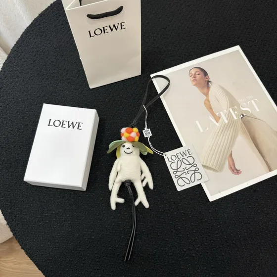 Loewe Tarsius Bag Charm White/Multicolor Pouch