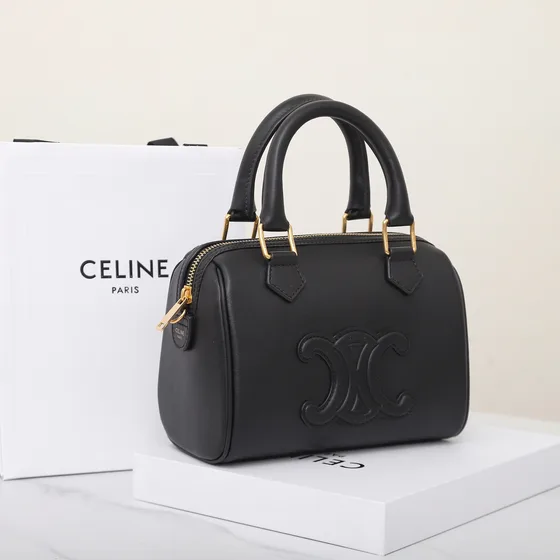 Celine Triomphe Small Boston Hitam Top Handle