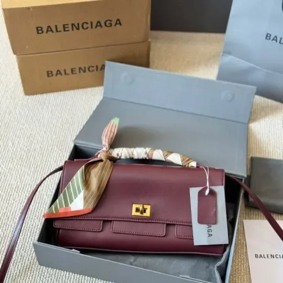 Balenciaga Sharp Xs Shoulder Bag Burgundy Shoulder Bag