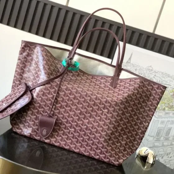 Goyard Saint Louis Burgundy Tote Bag