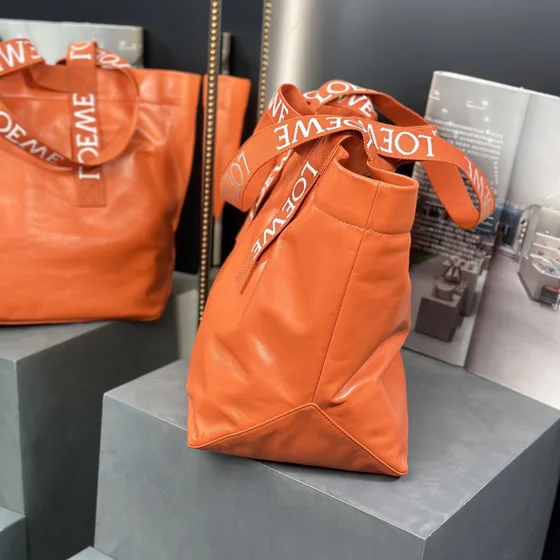 Loewe Fold Shopper Orange Shoppertasche
