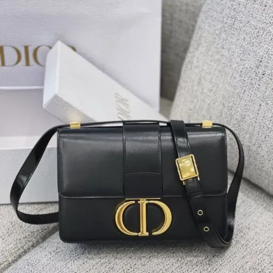 Celine 30 Montaigne Black Flap Bag