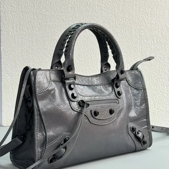 Balenciaga Le City Small Top Handle Bag Grey Top Handle
