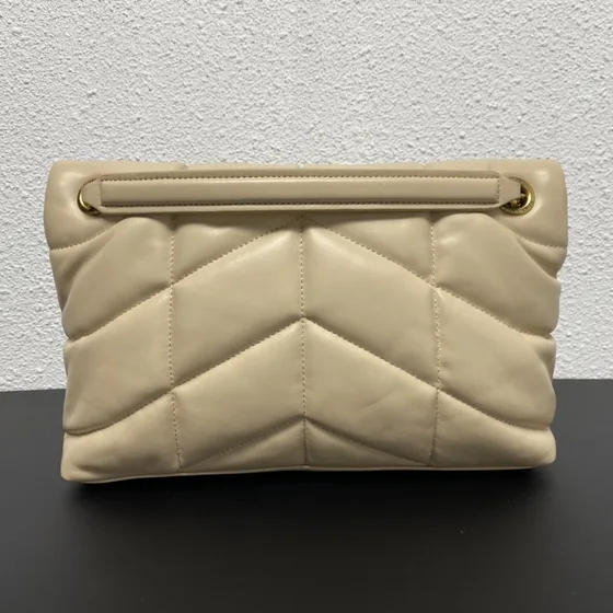 YSL Puffer Bej Omuz çantası