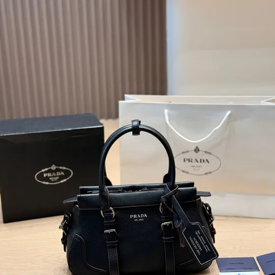 Prada Esplanade Tote Bag Black Top Handle