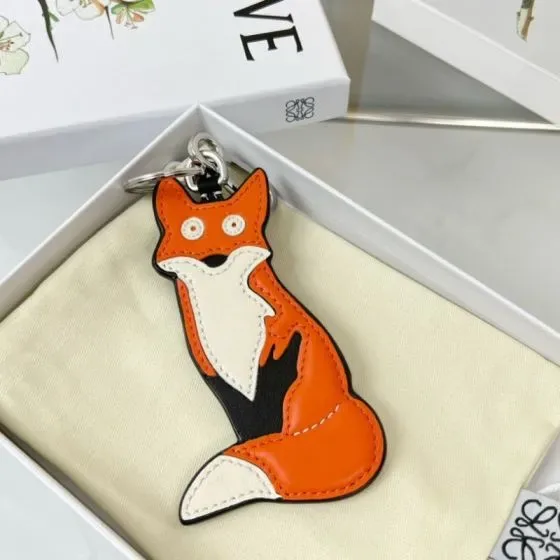 Loewe Fox Keyring Orange Pouch