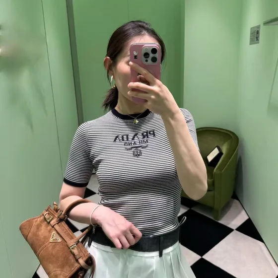 Prada Small Nappa جلد Top-Handle Bag بني Top Handle