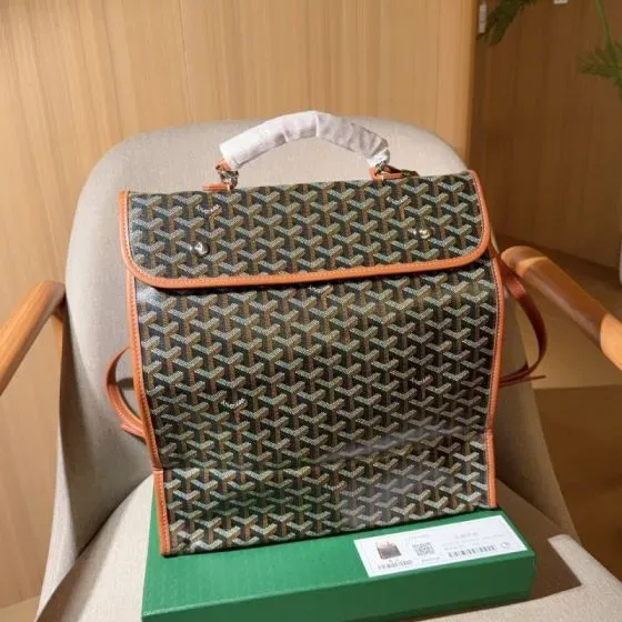 Goyard Saint L ger Backpack Black Tan Backpack