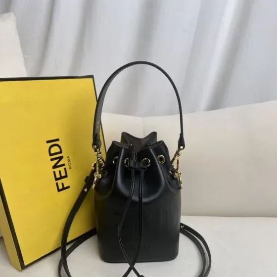Fendi Mon Tresor Mini Bucket Bag Black Crossbody