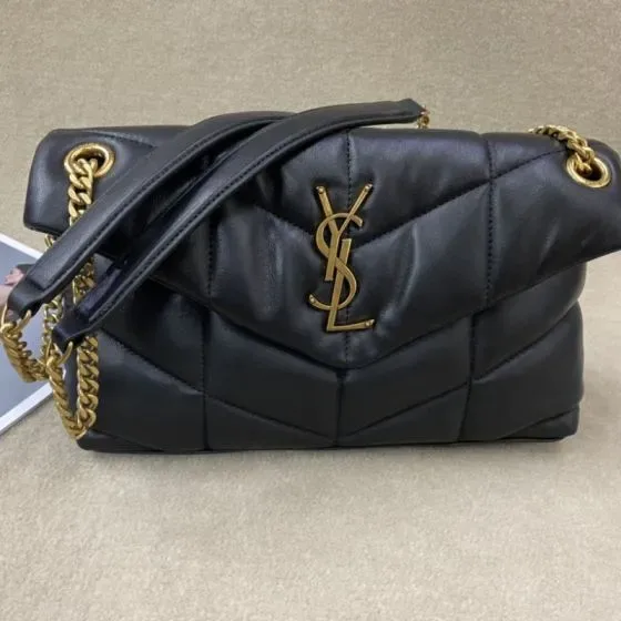 YSL Loulou Puffer Black Shoulder Bag