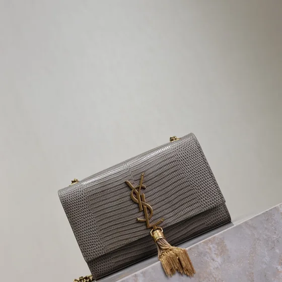 YSL Kate Tassel Chain Bag Kelabu Shoulder Bag