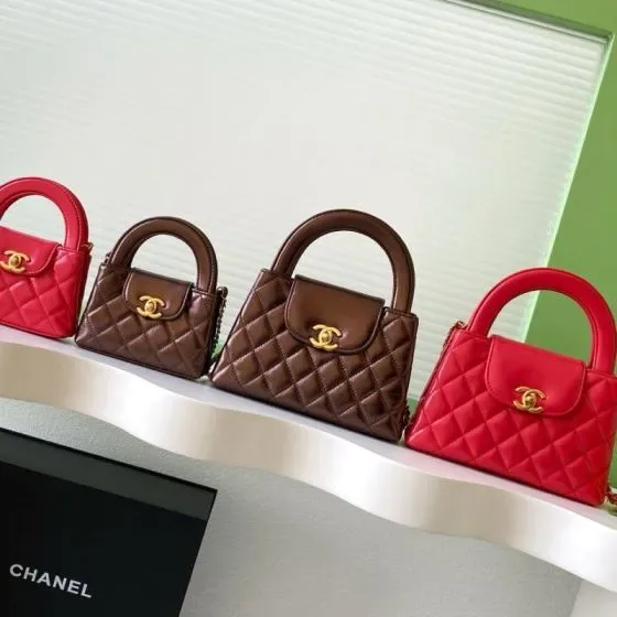 Chanel Kelly Shopping Bag Red Top Handle