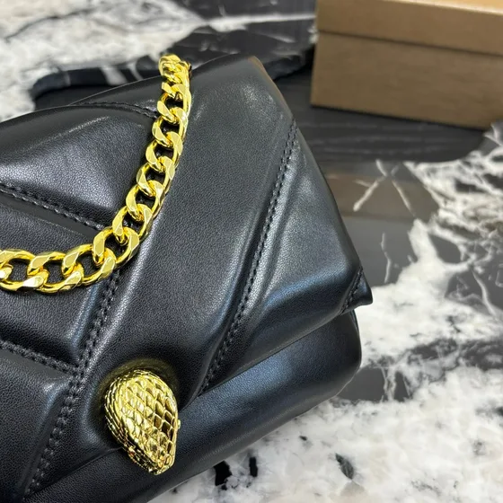 Bvlgari Serpenti Cabochon Shoulder Bag Black Shoulder Bag
