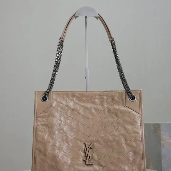 YSL Niki Medium Shopping Tote Beige Tote Bag