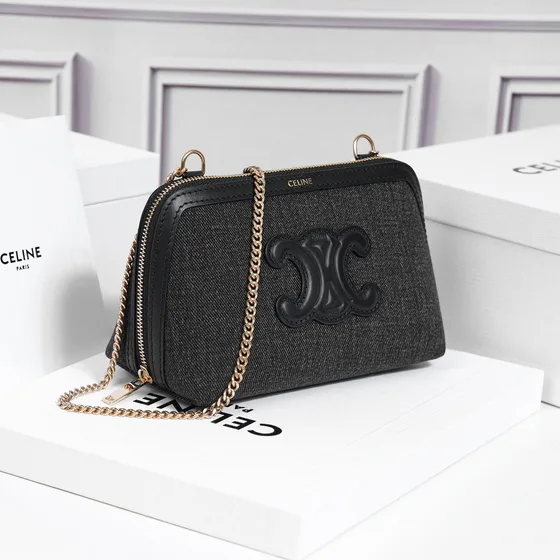 Celine Triomphe Noir Crossbody