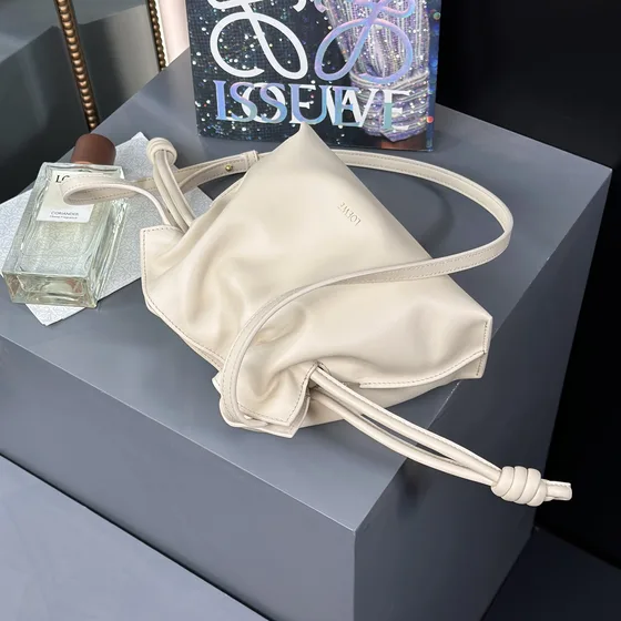 Loewe Flamenco Clutch White Clutch