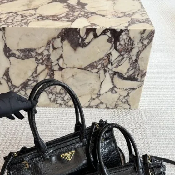 Prada Galleria Bag Black Top Handle