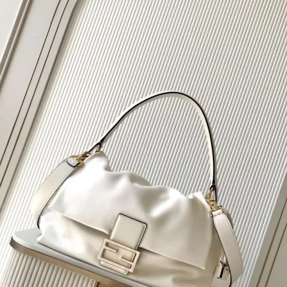 Fendi Mamma Baguette White Shoulder Bag
