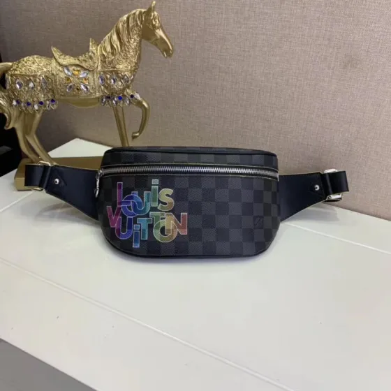 Louis Vuitton Black Damier Graphite with Multicolor print casual