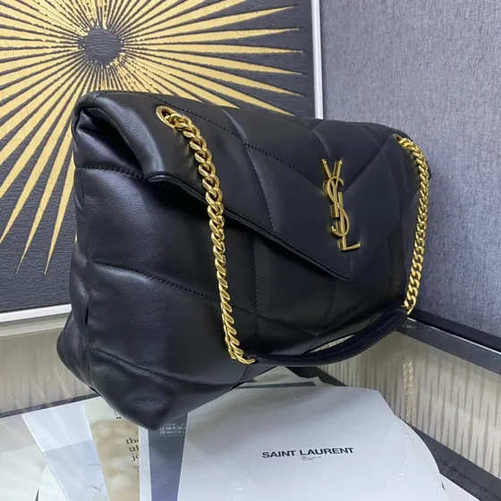 YSL Loulou Puffer Black Shoulder Bag