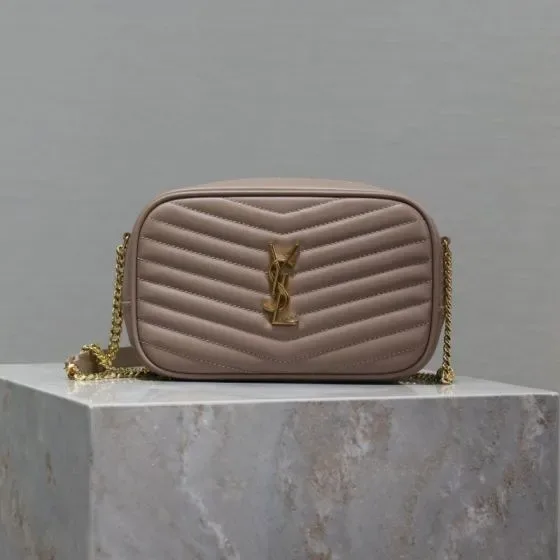 YSL Lou Camera Bag Light Beige Crossbody