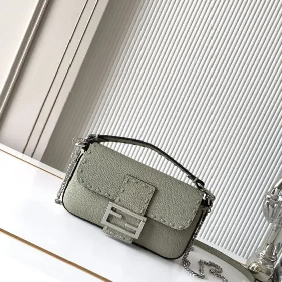 Fendi Baguette Light Green Crossbody