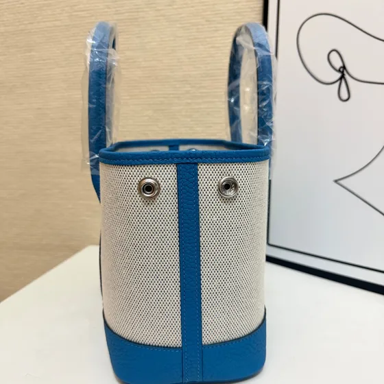 Hermes Garden Party Beige And Blau Shoppertasche