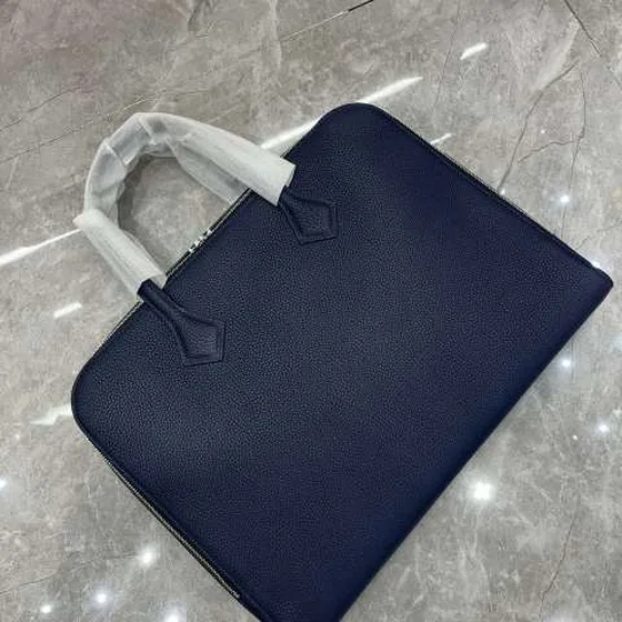 Hermes Aktentasche Marineblau Blau 38cm business