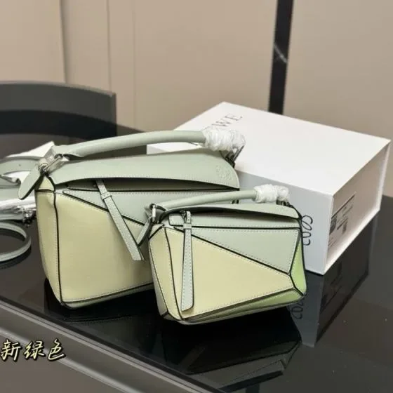 Loewe Puzzle Light Green Top Handle