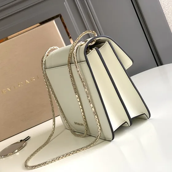 Bvlgari Serpenti Forever Shoulder Bag White Shoulder Bag