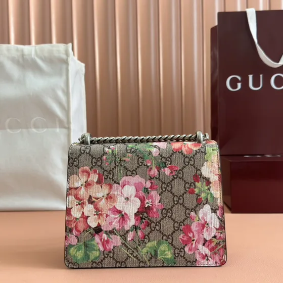 Gucci Dionysus Gg Blooms Skuldertaske Beige/Lyserød Skuldertaske