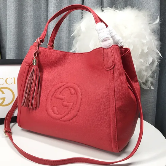 Gucci Soho Convertible Hobo Vermelho 25x29x16cm Hobo