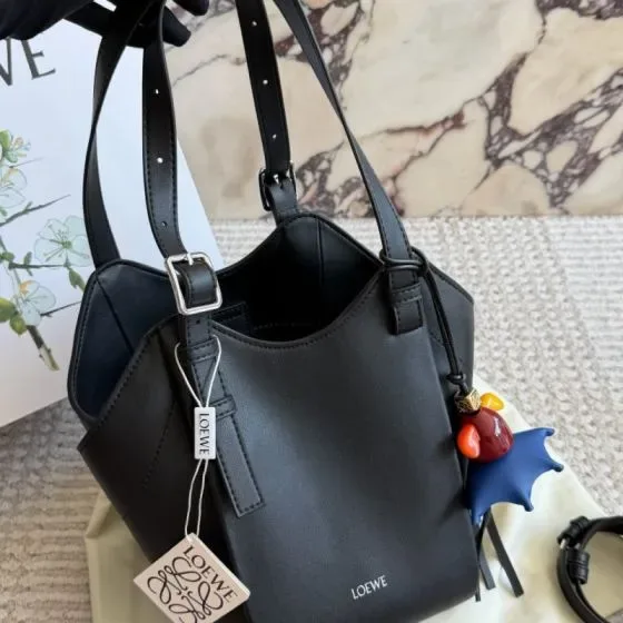 Loewe Compact Hammock Bag Black Top Handle