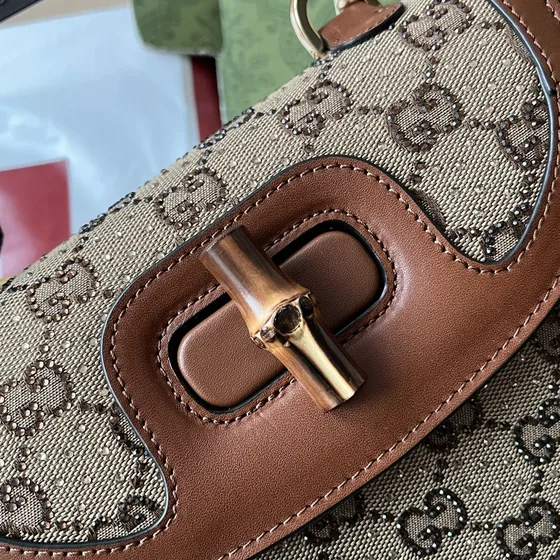 Gucci Bamboo 1947 Mini Chain Bag Coklat Crossbody