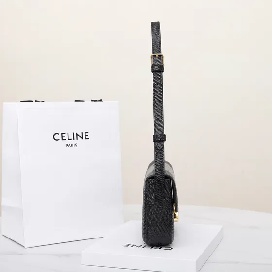 Celine Triomphe Noir Sac épaule