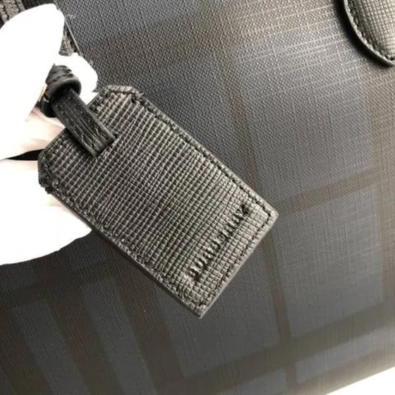 Burberry Briefcase Dark أزرق Check business