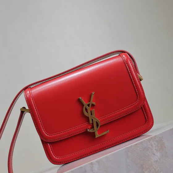 YSL Solferino Small Satchel Rød Crossbody