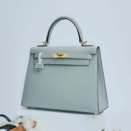 Hermes Kelly 25 Light Xanh dương Top Handle