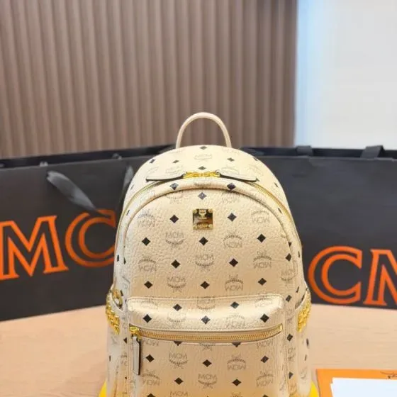 MCM Stark Backpack Beige Backpack