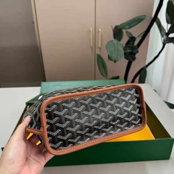 Goyard Saint Louis Mini Black Brown 20 11 20cm Tote Bag